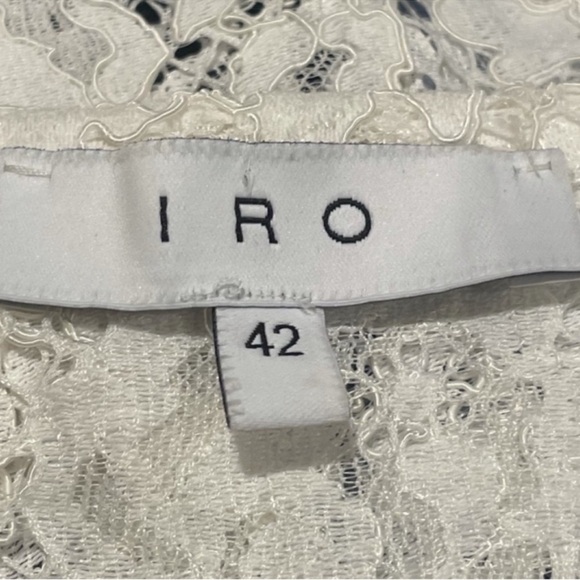 IRO Helena sleeveless lace crocheted bohemian cream pullover tunic top size 42 - Picture 6 of 12